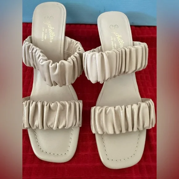 Seychelles Leeward heel in ivory leather size 8. - Picture 3 of 7